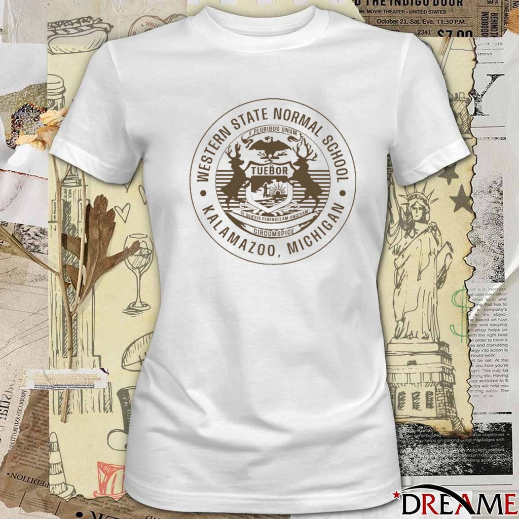 Western State Normal School Kalamazoo Michigan Retro 2025 t-shirt
