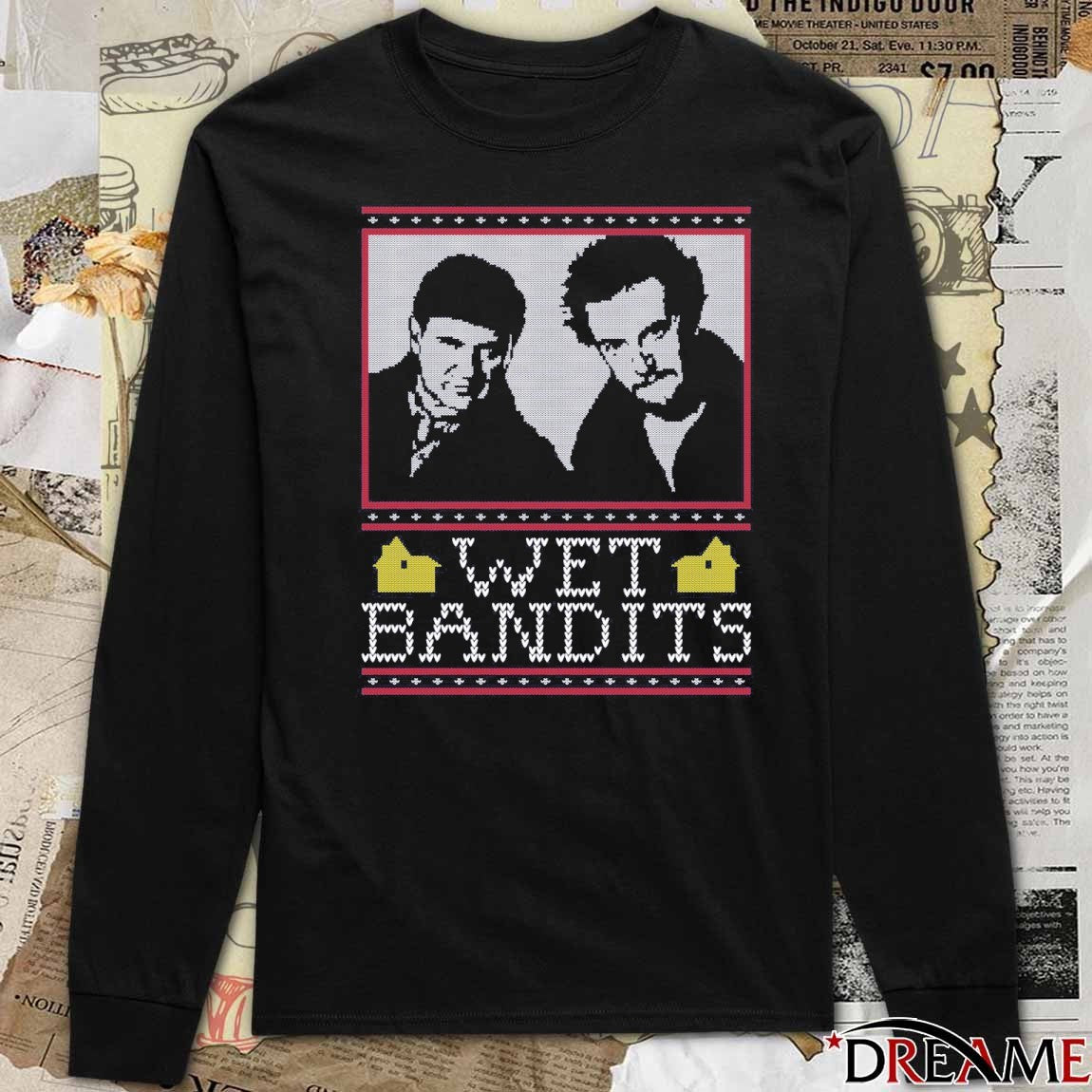 Wet Bandits Harry and Marv Ugly Christmas Sweater 2025 t-shirt