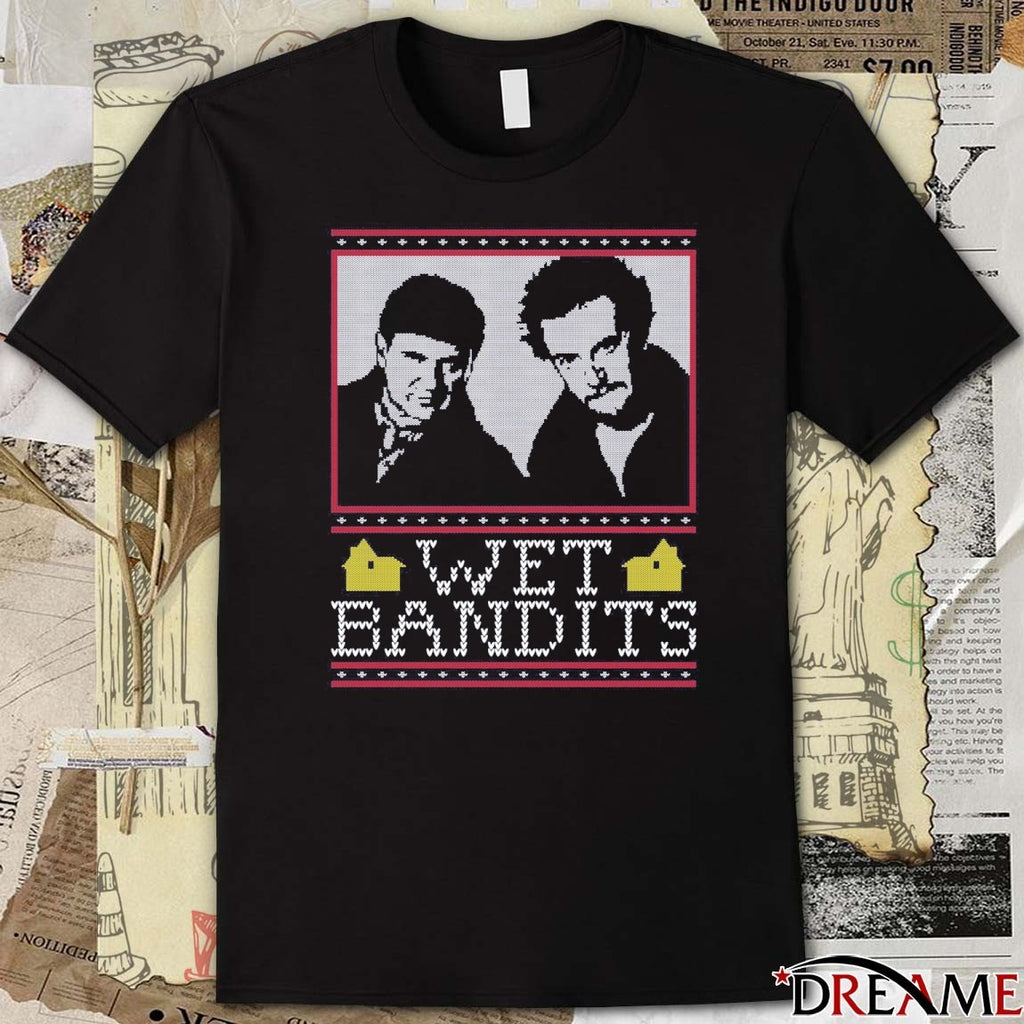 Wet Bandits Harry and Marv Ugly Christmas Sweater 2025 t-shirt