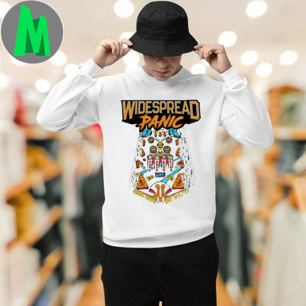 Widespread Panic Chicago Theatre Tour 2025 Pinball Graphic Music Band Fan T-Shirt