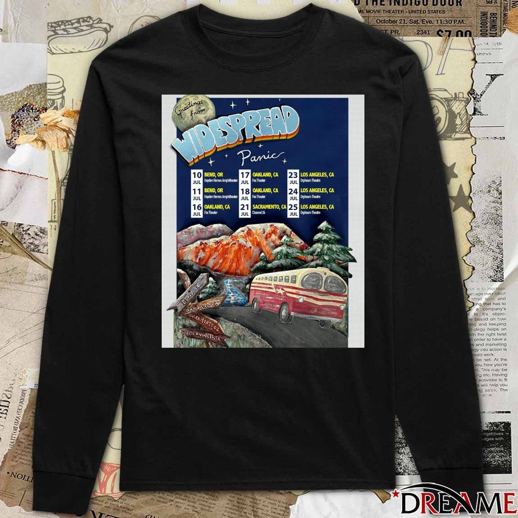 Widespread Panic Concert Tour Dates In July For Locations In Oregon And California Poster t-shirt