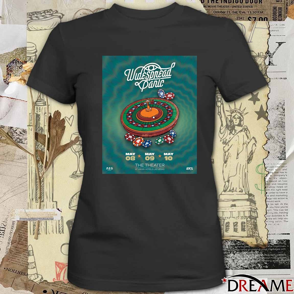 Widespread Panic May 08 – 10 The Theater At Virgin Hotels Las Vegas Poster t-shirt
