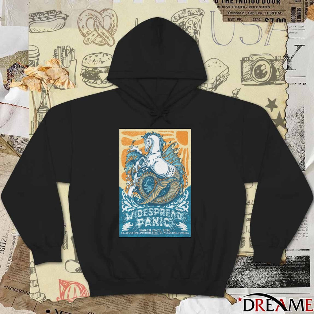 Widespread Panic at the St Augustine Amphitheatre in Saint Augustine, FL March 20-22, 2026 Poster t-shirt