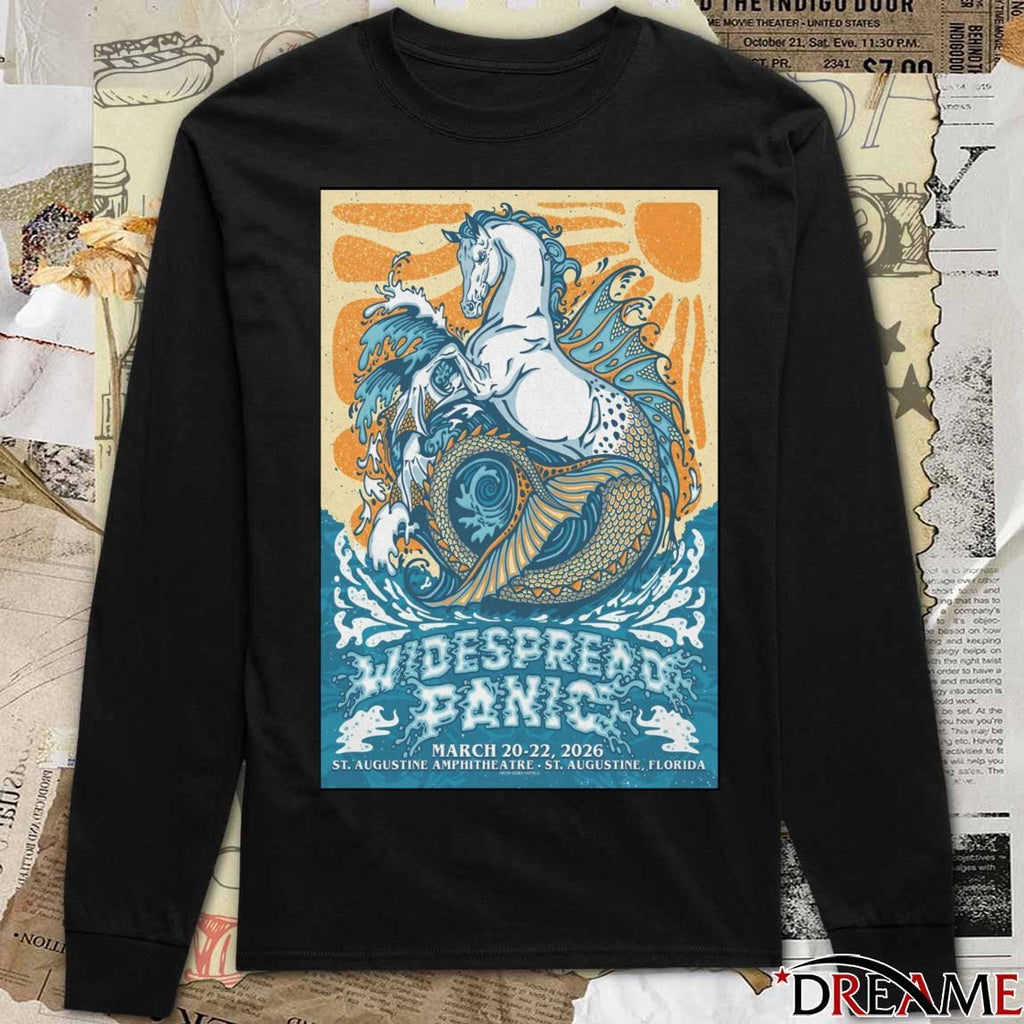 Widespread Panic at the St Augustine Amphitheatre in Saint Augustine, FL March 20-22, 2026 Poster t-shirt