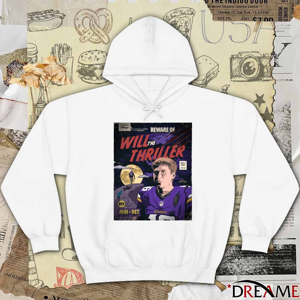 Will Reichard Minnesota Vikings Vs Detroit Lions Will The Thriller November 2 2025 Ford Field Poster tshirt