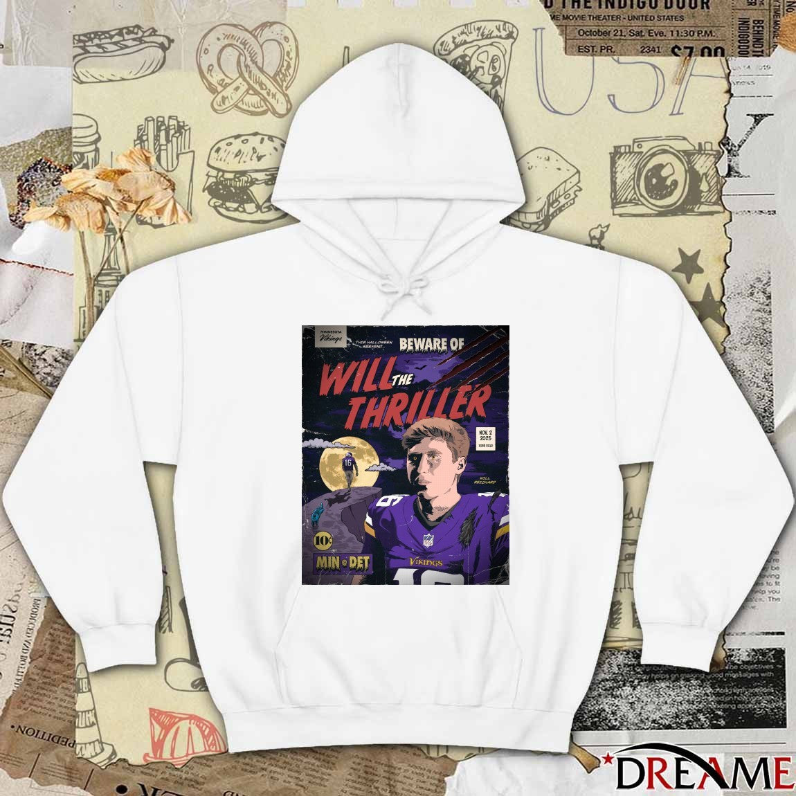 Will Reichard Minnesota Vikings Vs Detroit Lions Will The Thriller November 2 2025 Ford Field Poster tshirt