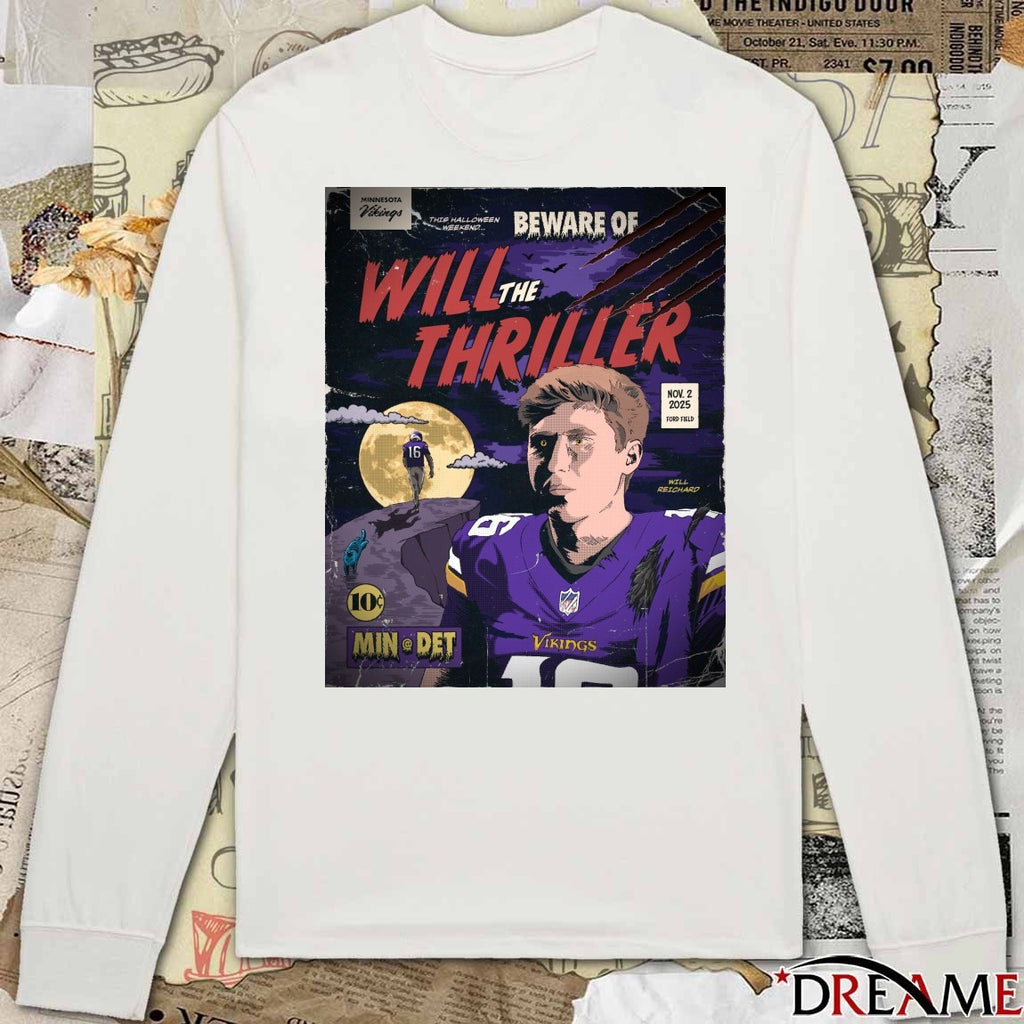 Will Reichard Minnesota Vikings Vs Detroit Lions Will The Thriller November 2 2025 Ford Field Poster tshirt