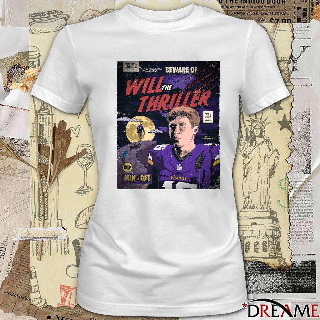 Will Reichard Minnesota Vikings Vs Detroit Lions Will The Thriller November 2 2025 Ford Field Poster tshirt