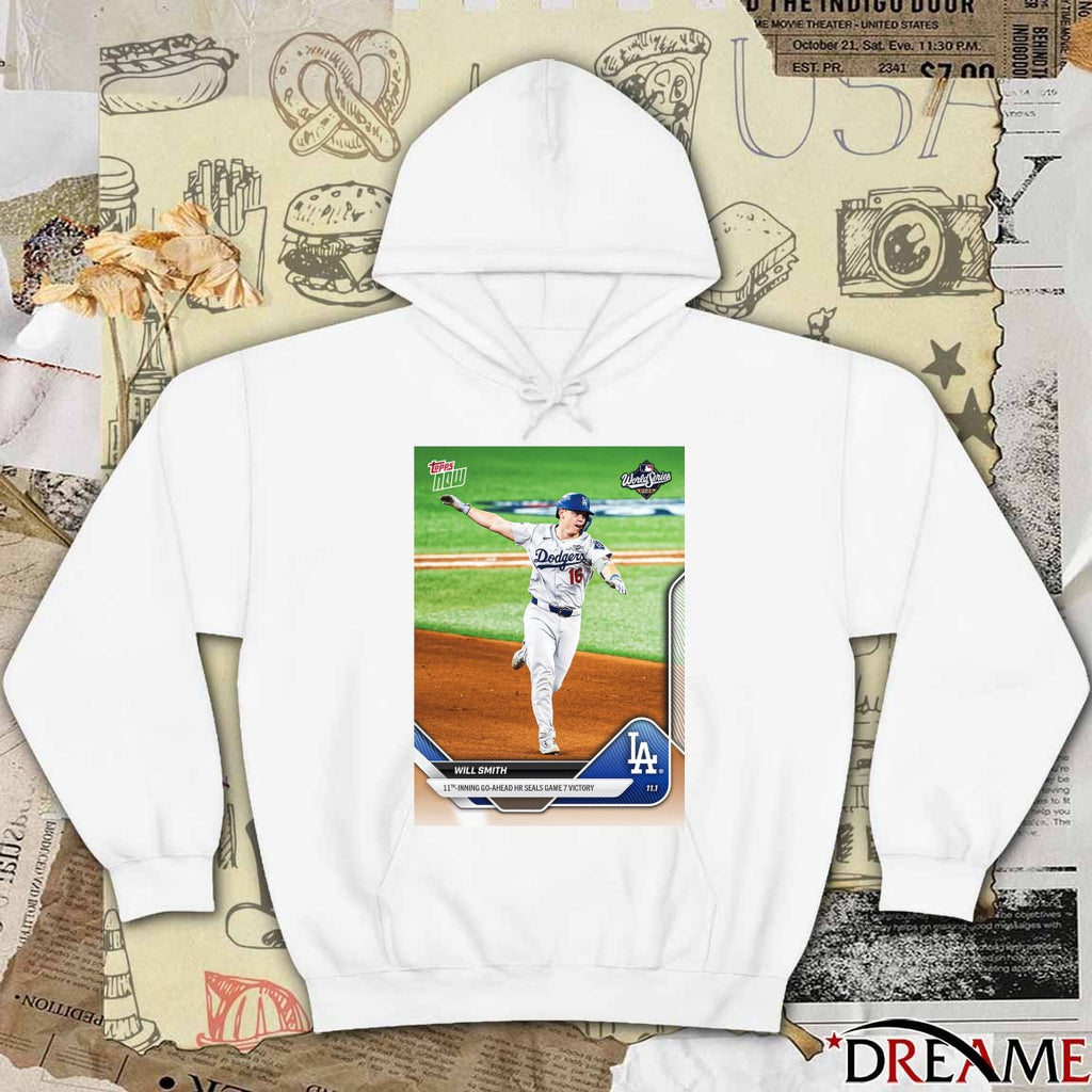 Will Smith 2025 MLB Topps Los Angeles Dodgers 11th Inning Go-Ahead HR Seals Games 7 Victory Card t-shirt