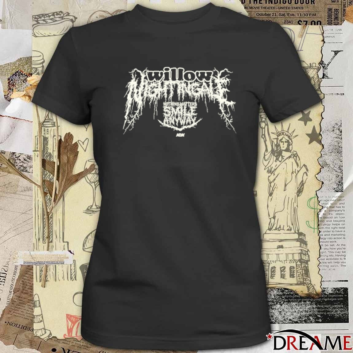 Willow Nightingale – Smiling is Metal AEW 2025 t-shirt