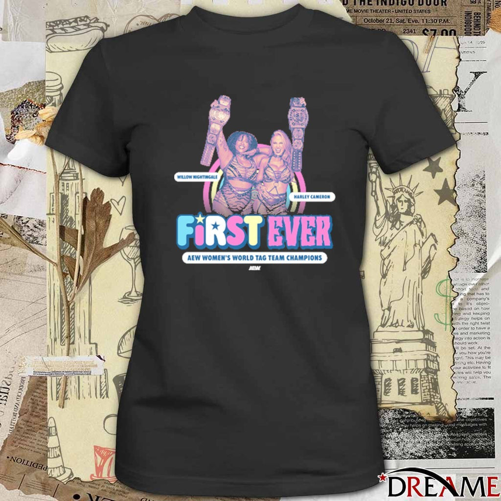 Willow Nightingale Vs Harley Cameron The Babes of Wrath First Ever AEW Women’s World Tag Team Champions t-shirt