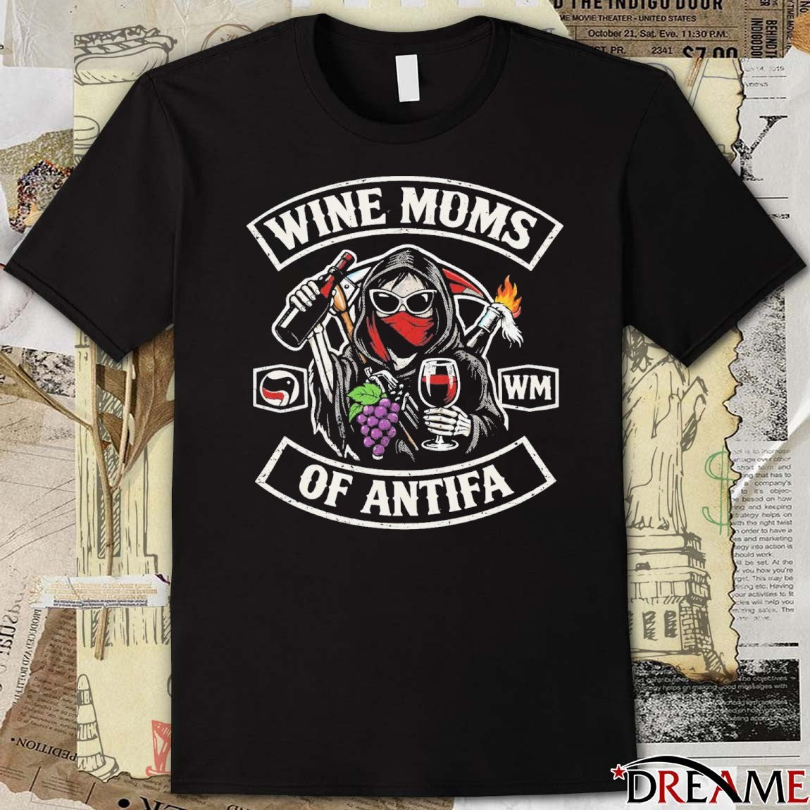 Wine Moms of Antifa Reaper 2026 t-shirt