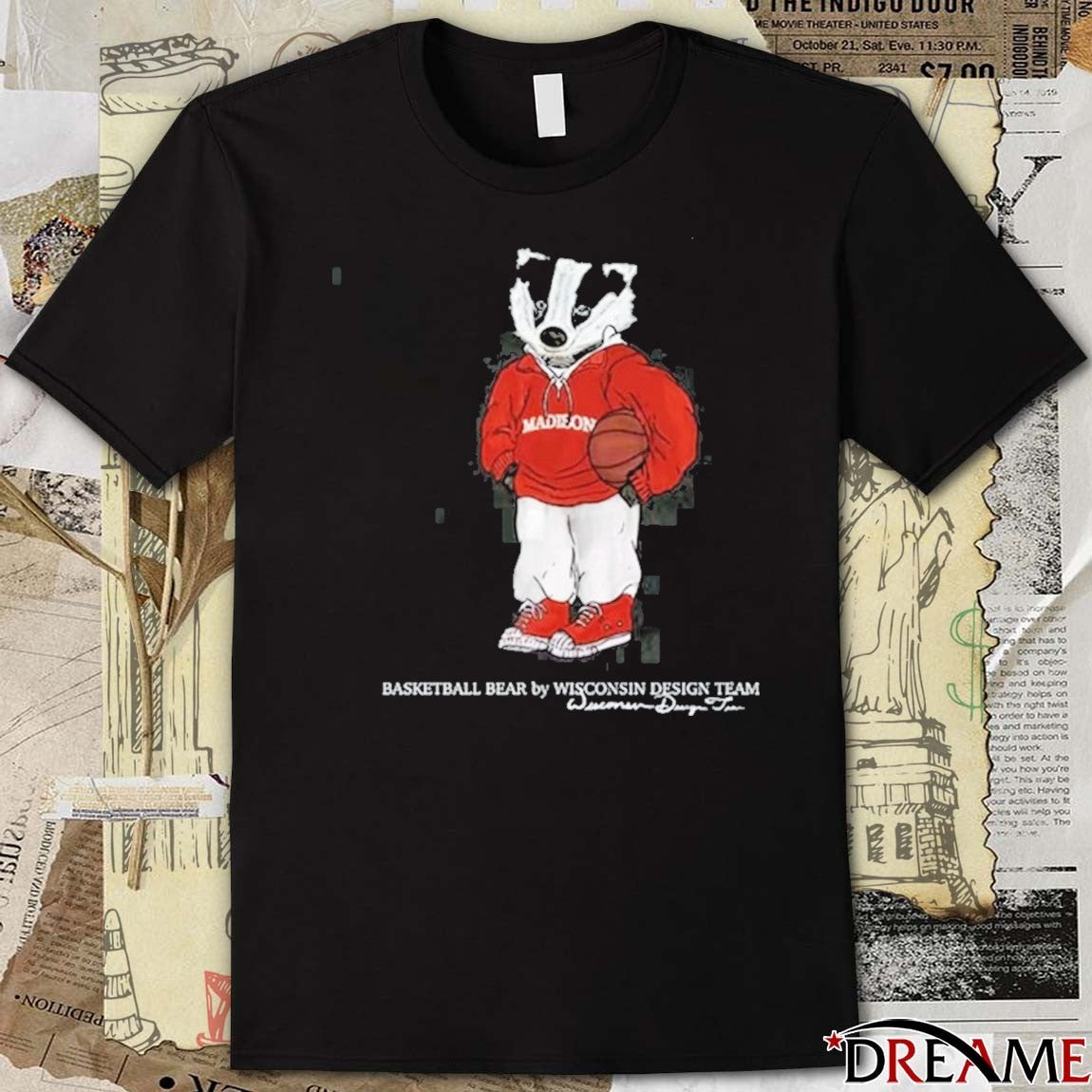 Wisconsin Badgers NCAA 2026 Basketball Bear By Wisconsin Desing Team t-shirt