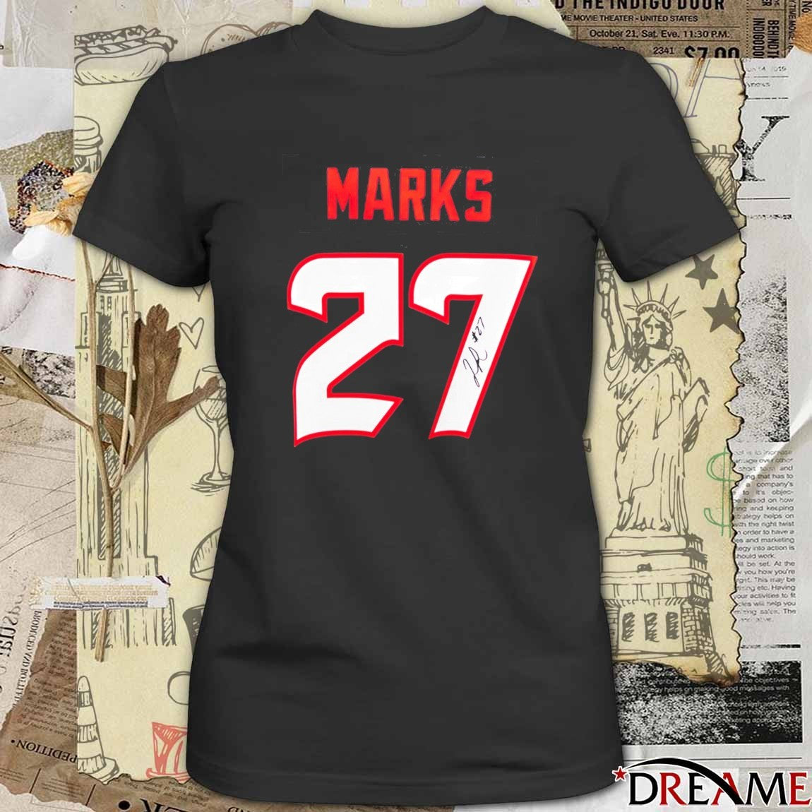 Woody Marks 27 Houston Texans Team Game Signature t-shirt