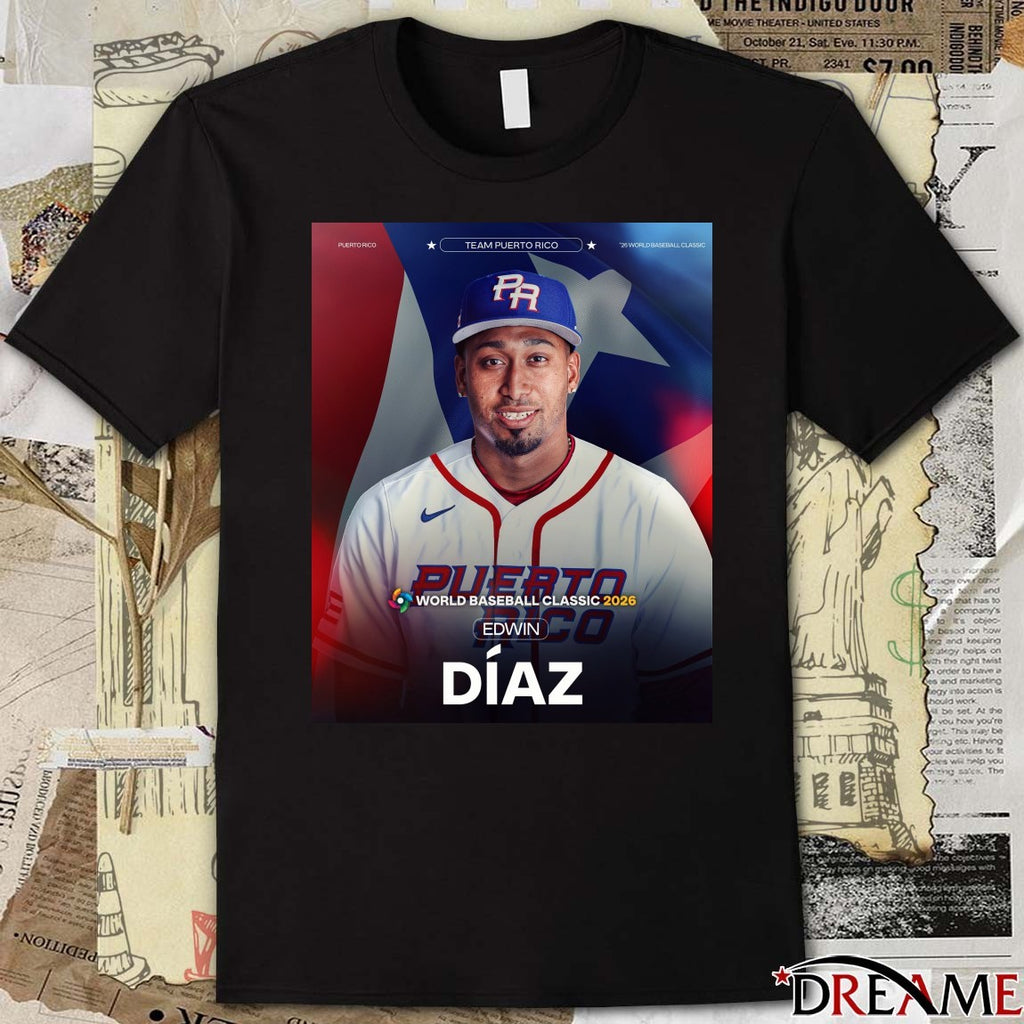 World Baseball Classic 2026 Edwin Díaz Team Dominican Republic Poster t-shirt