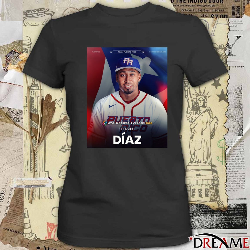 World Baseball Classic 2026 Edwin Díaz Team Dominican Republic Poster t-shirt