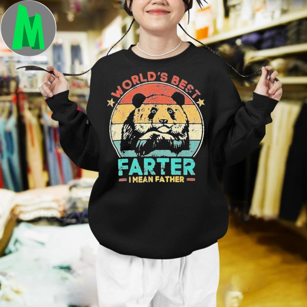 Worlds Best Farter I Mean Father Panda Bear Father’s Day Shirt