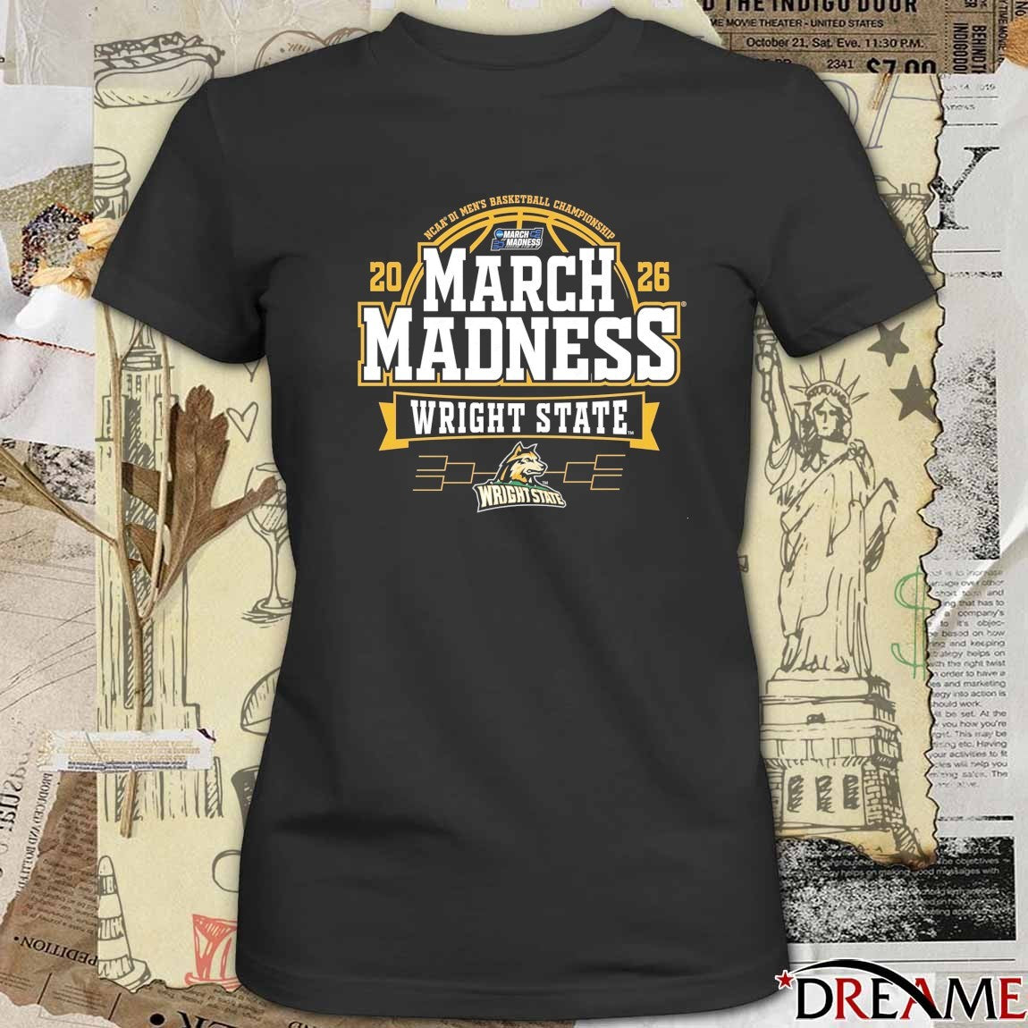 Wright State Raiders 2026 NCAA DI Men’s Basketball Championship March Madness Bound t-shirt