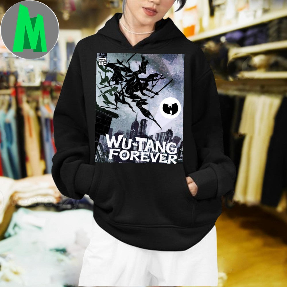 Wu Tang Clan Live Show Poster At Midtown Comics In New York NY On July 16 2025 Comic Signing Event With Shirt