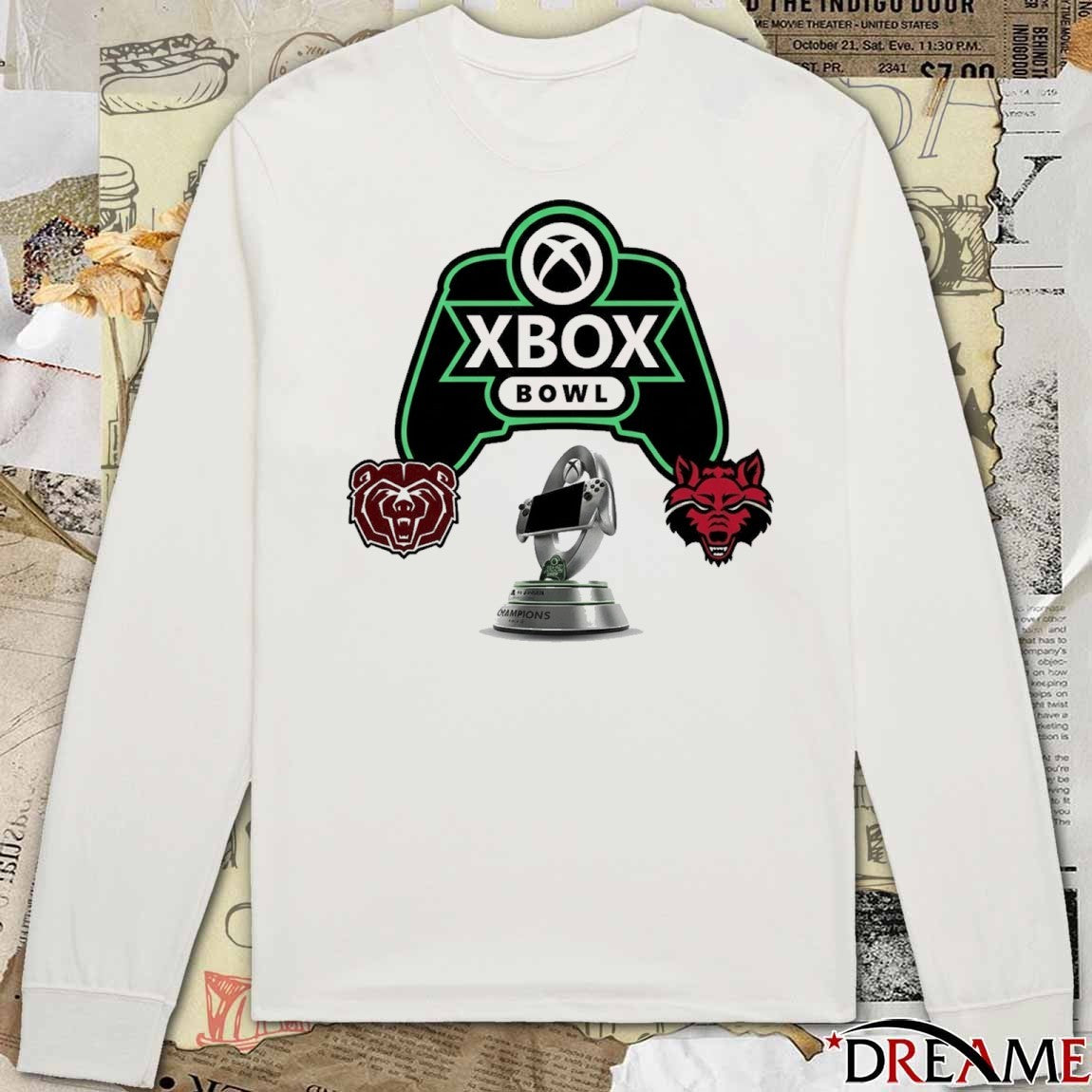 Xbox Bowl Missouri State Bears Vs Arkansas State Red Wolves Ford Center December 18 2025 Logo t-shirt