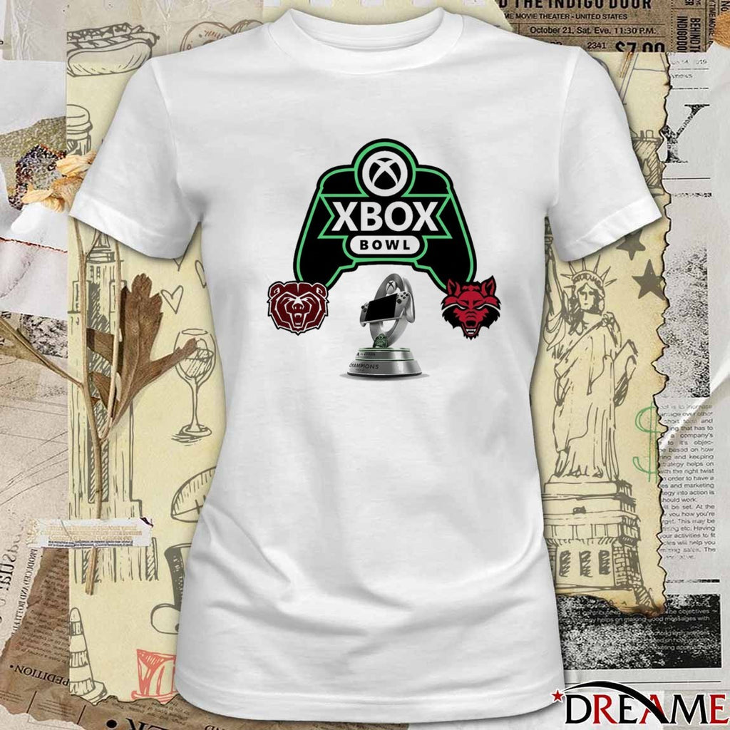 Xbox Bowl Missouri State Bears Vs Arkansas State Red Wolves Ford Center December 18 2025 Logo t-shirt