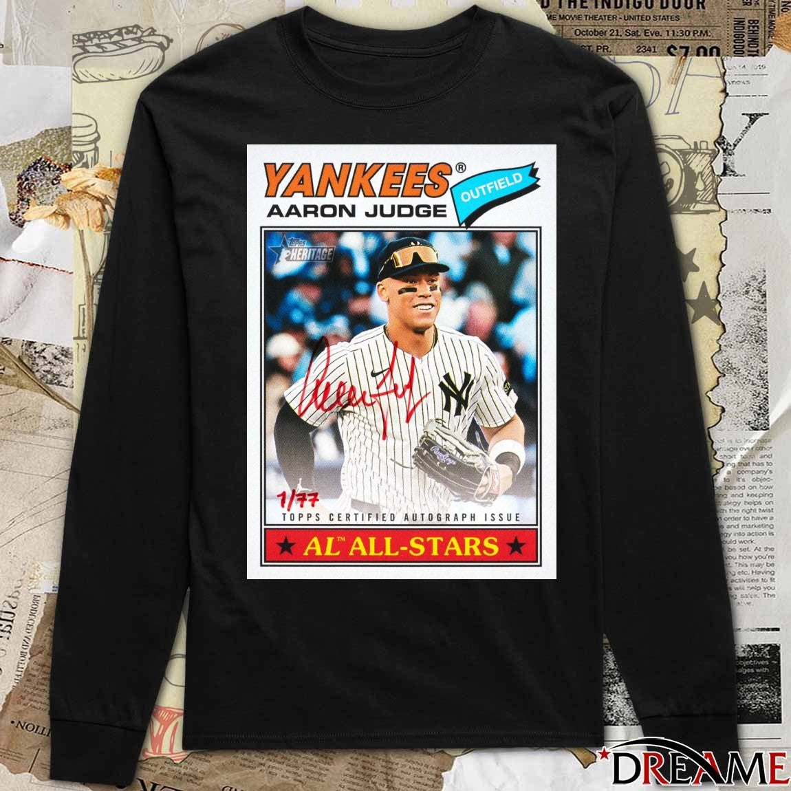 Yankees Aaron Judge Outfield Topps Certified Autograph Issue Al All-stars Poster t-shirt