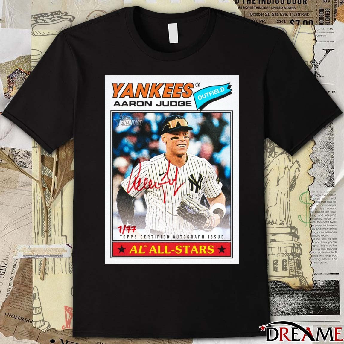 Yankees Aaron Judge Outfield Topps Certified Autograph Issue Al All-stars Poster t-shirt