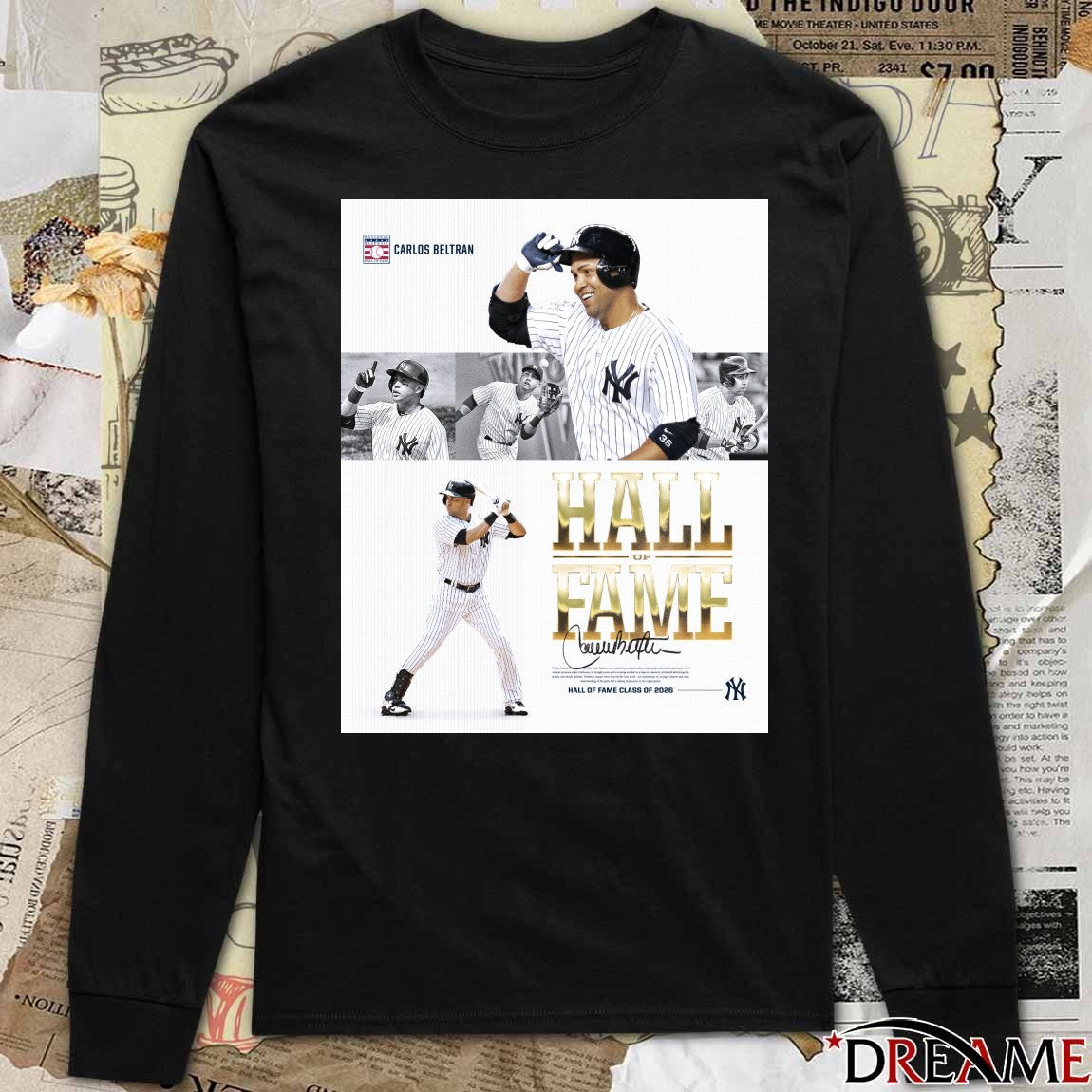 Yankees Congrats Carlos Beltrán National Baseball Hall of Fame Class Of 2025 Signature Poster t-shirt