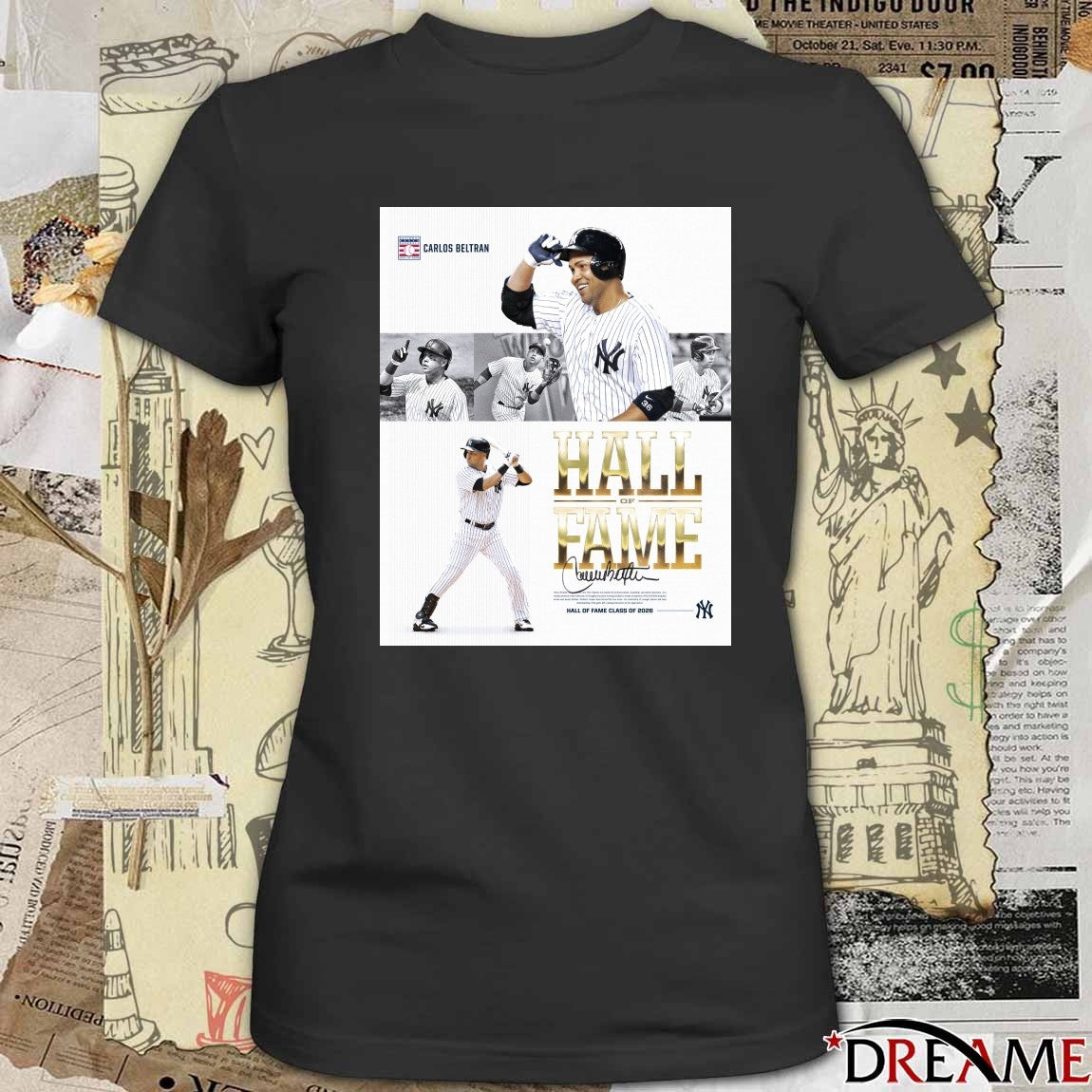 Yankees Congrats Carlos Beltrán National Baseball Hall of Fame Class Of 2025 Signature Poster t-shirt