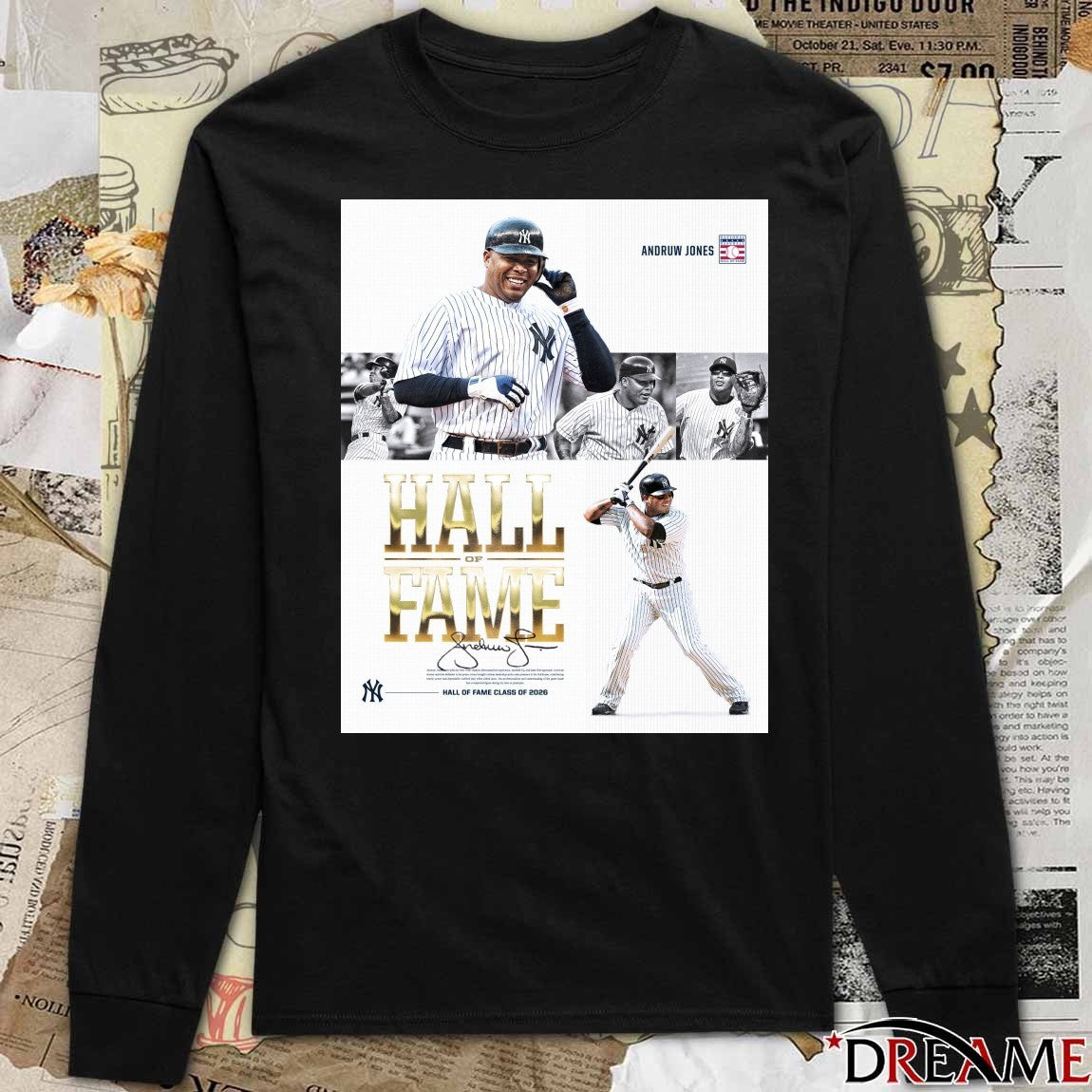 Yankees Congratulations Andruw Jones National Baseball Hall of Fame Class Of 2025 Signature Poster t-shirt