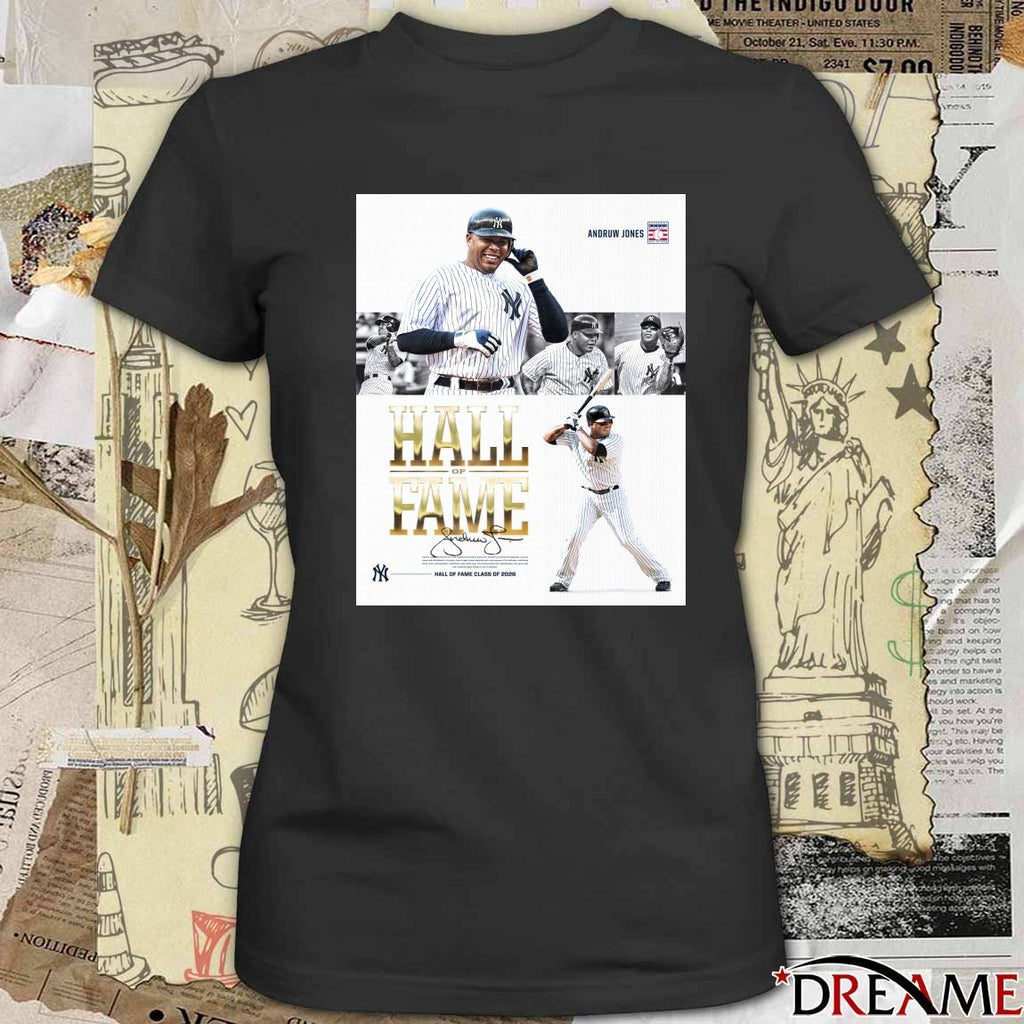 Yankees Congratulations Andruw Jones National Baseball Hall of Fame Class Of 2025 Signature Poster t-shirt