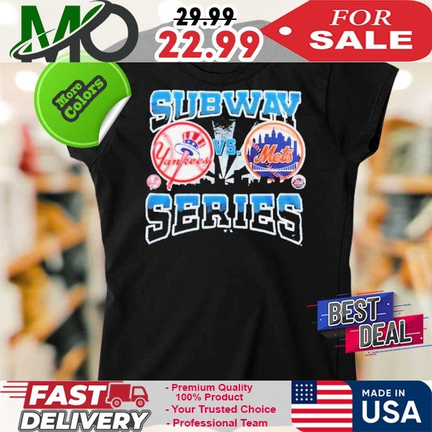 Yankees x Mets MLB 2025 Subway Series Logo Shirt