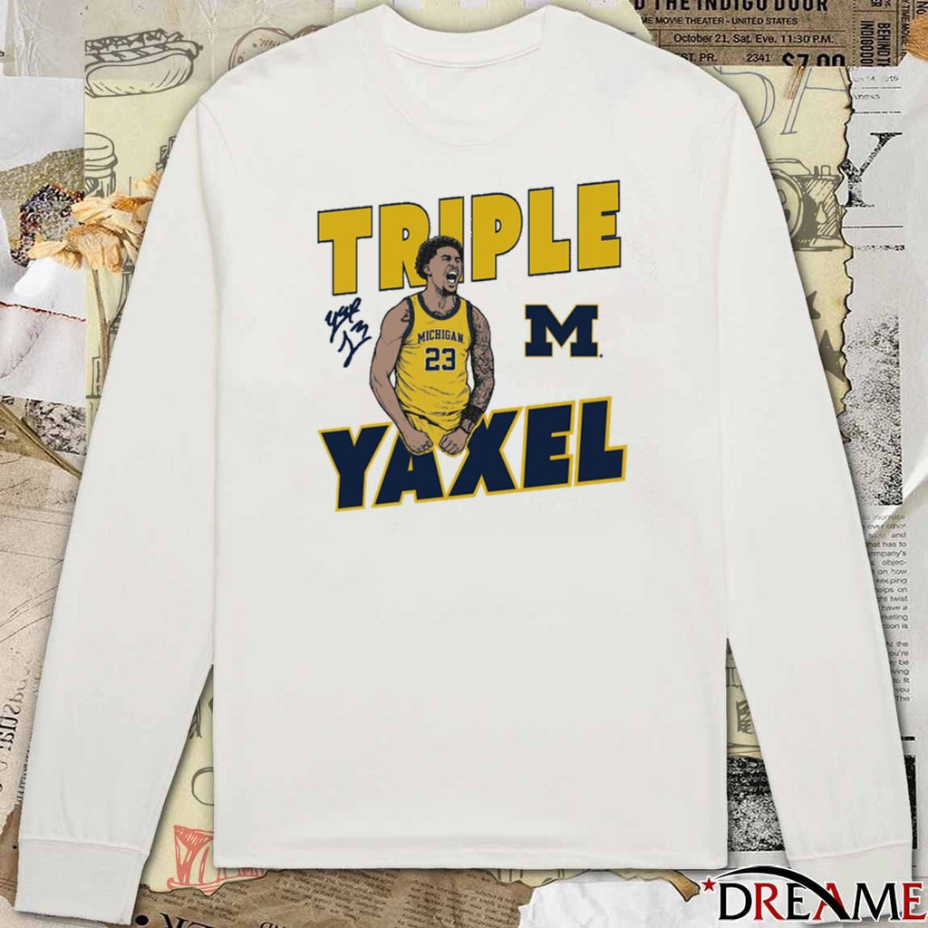 Yaxel Lendeborg Triple Yaxel Michigan Wolverines Basketball Signature t-shirt