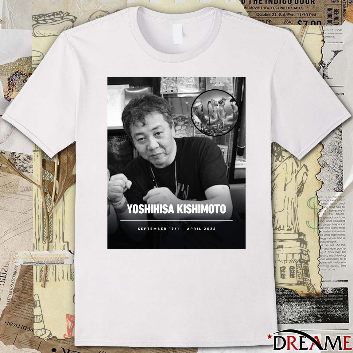 Yoshihisa Kishimoto September 1961 – April 2026 IGN t-shirt