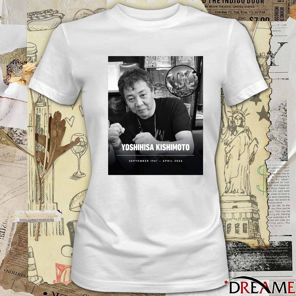 Yoshihisa Kishimoto September 1961 – April 2026 IGN t-shirt