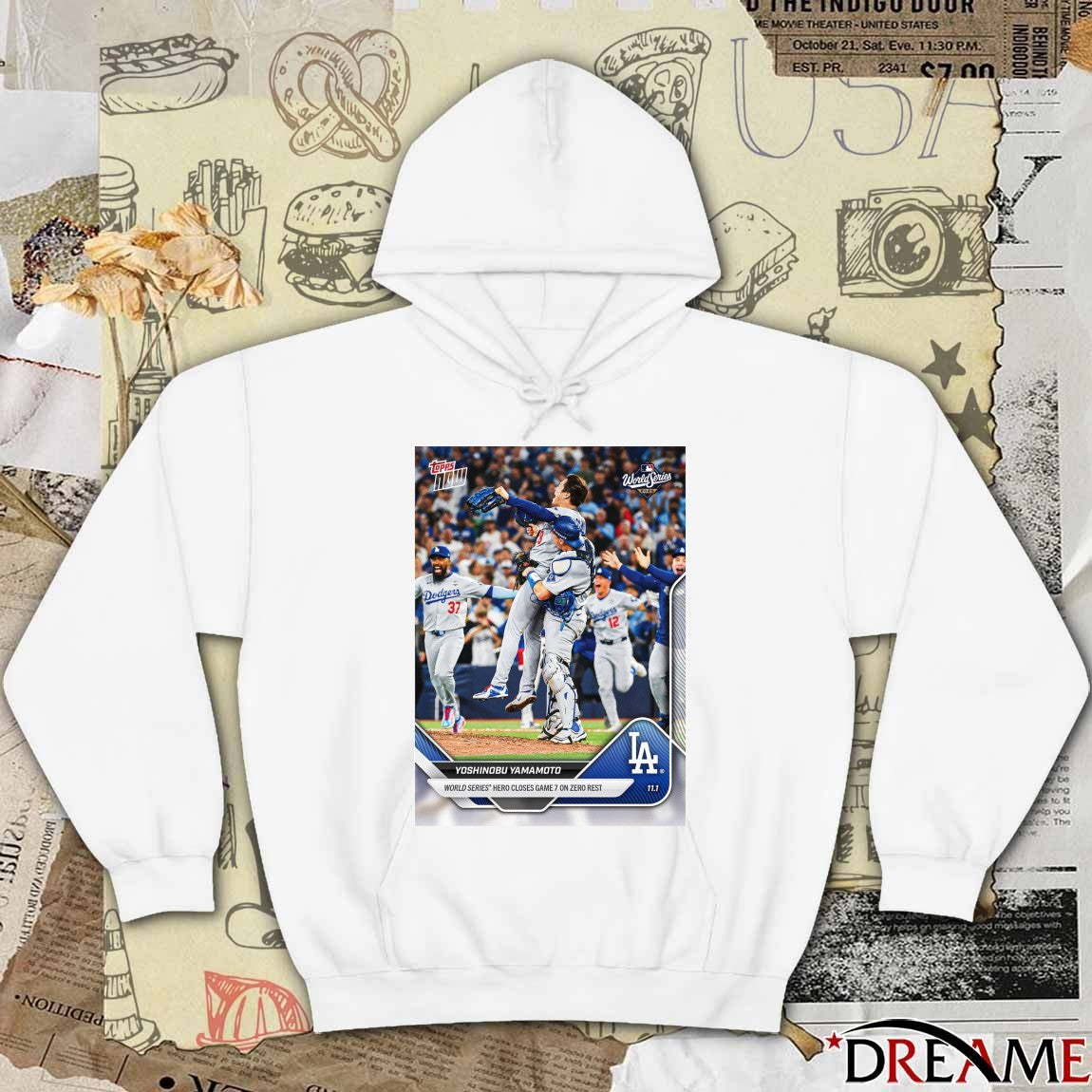 Yoshinobu Yamamoto 2025 MLB Topps Los Angeles Dodgers World Series Hero Closes Game 7 On Zero Rest Card t-shirt