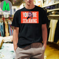 You Die Screaming Skull Horror Novel T-Shirt