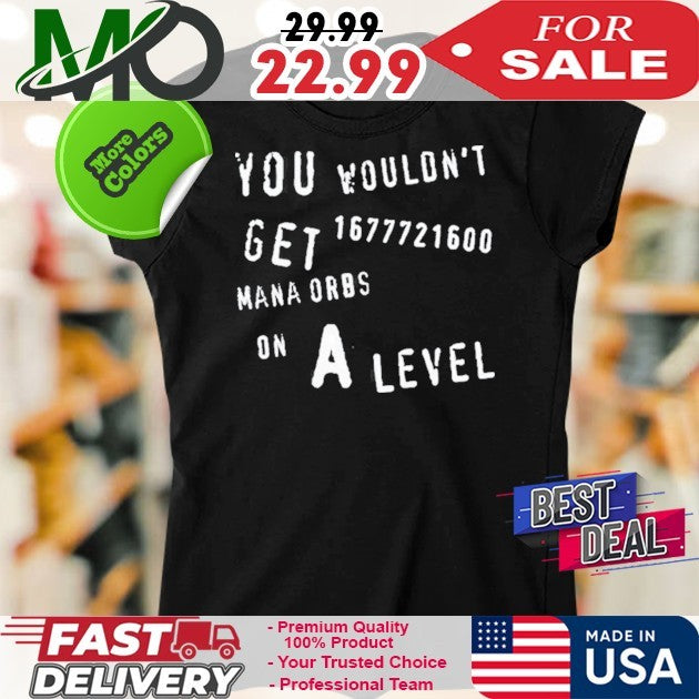 You Wouldn’t Get 1677721600 Mana Orbs On A Level Funny Gaming RPG Shirt