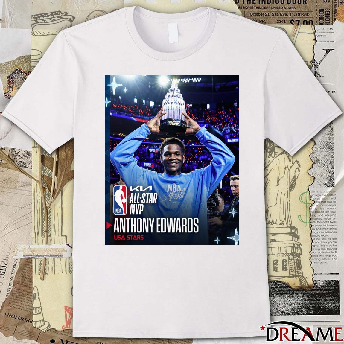 Your 2026 Kia USA All-Star MVP Anthony Edwards Minnesota Timberwolves Poster t-shirt