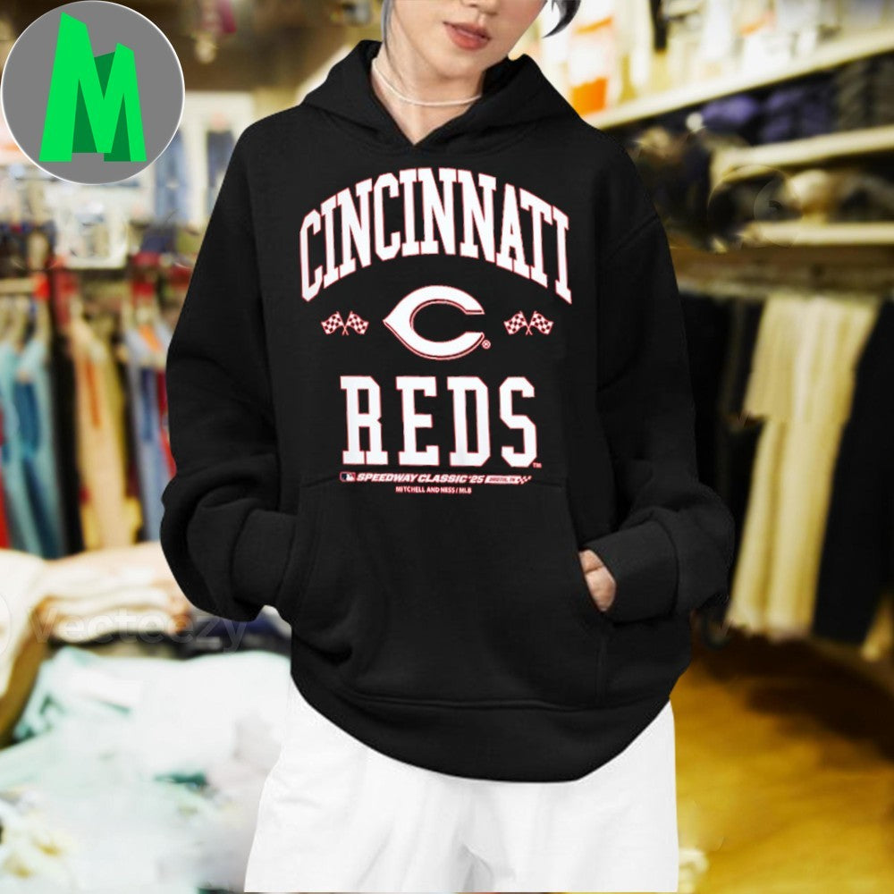 Youth Cincinnati Reds Mitchell & Ness Red 2025 Speedway Classic T-Shirt