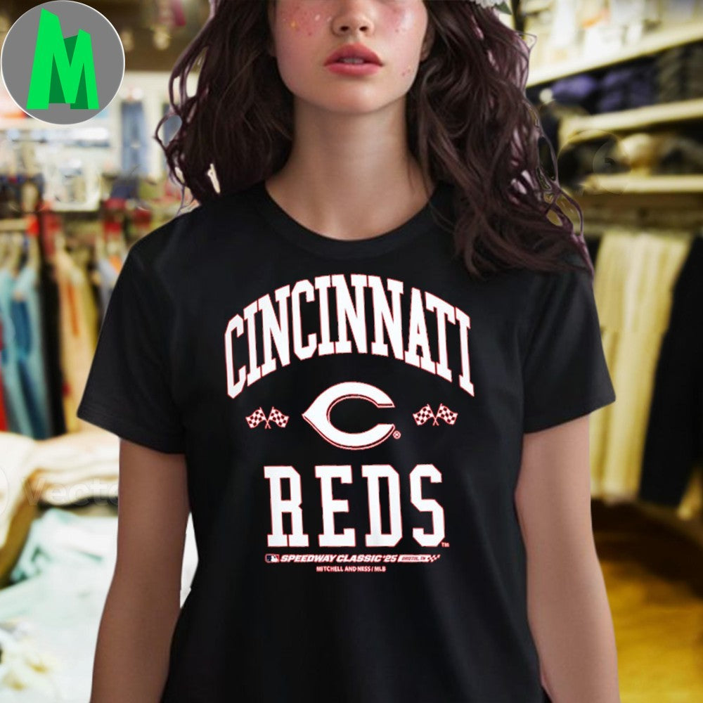 Youth Cincinnati Reds Mitchell & Ness Red 2025 Speedway Classic T-Shirt