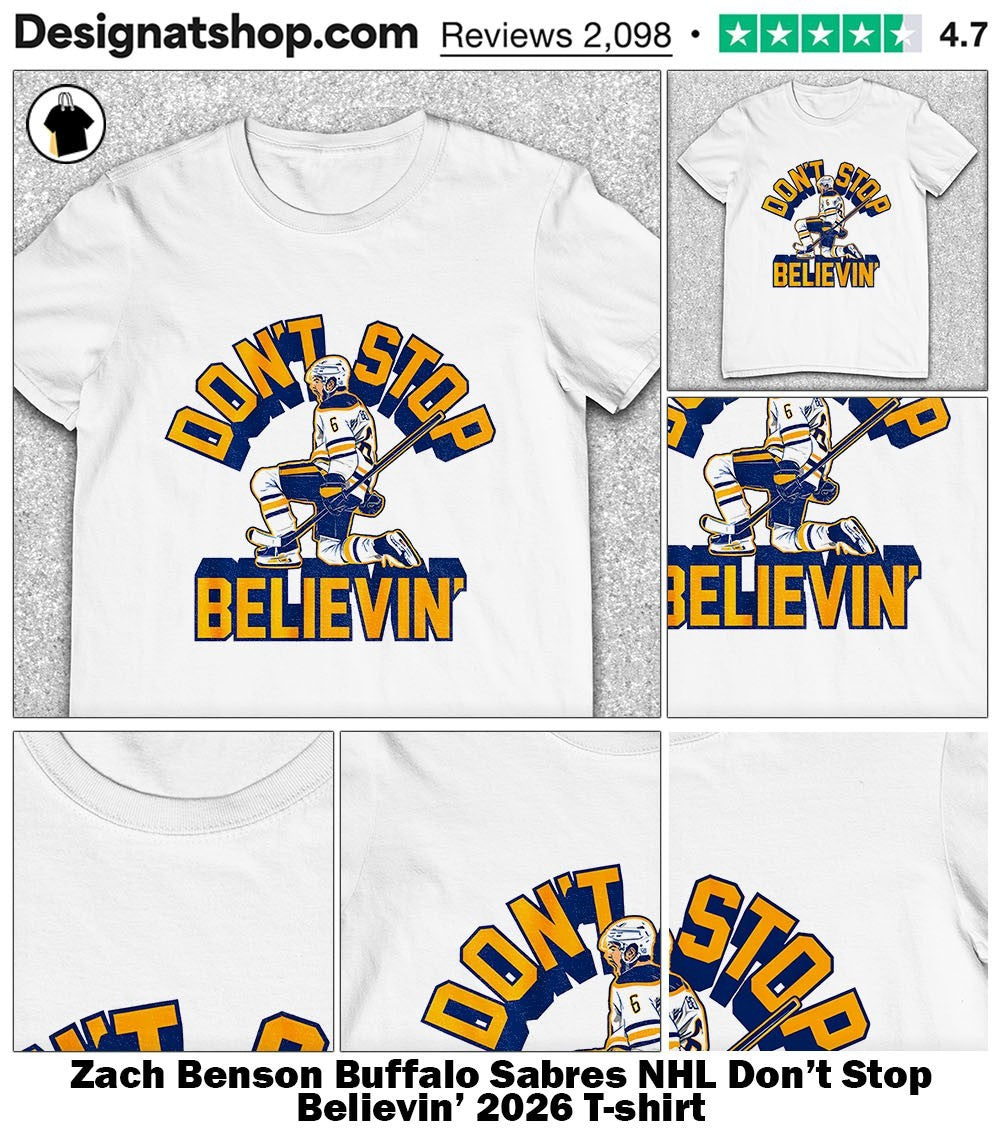 Zach Benson Buffalo Sabres NHL Don’t Stop Believin’ 2026 shirt