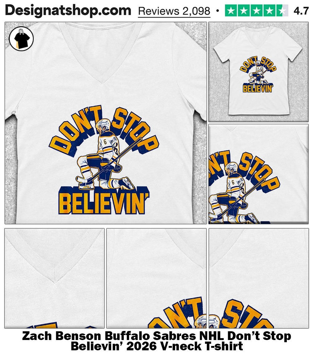 Zach Benson Buffalo Sabres NHL Don’t Stop Believin’ 2026 shirt