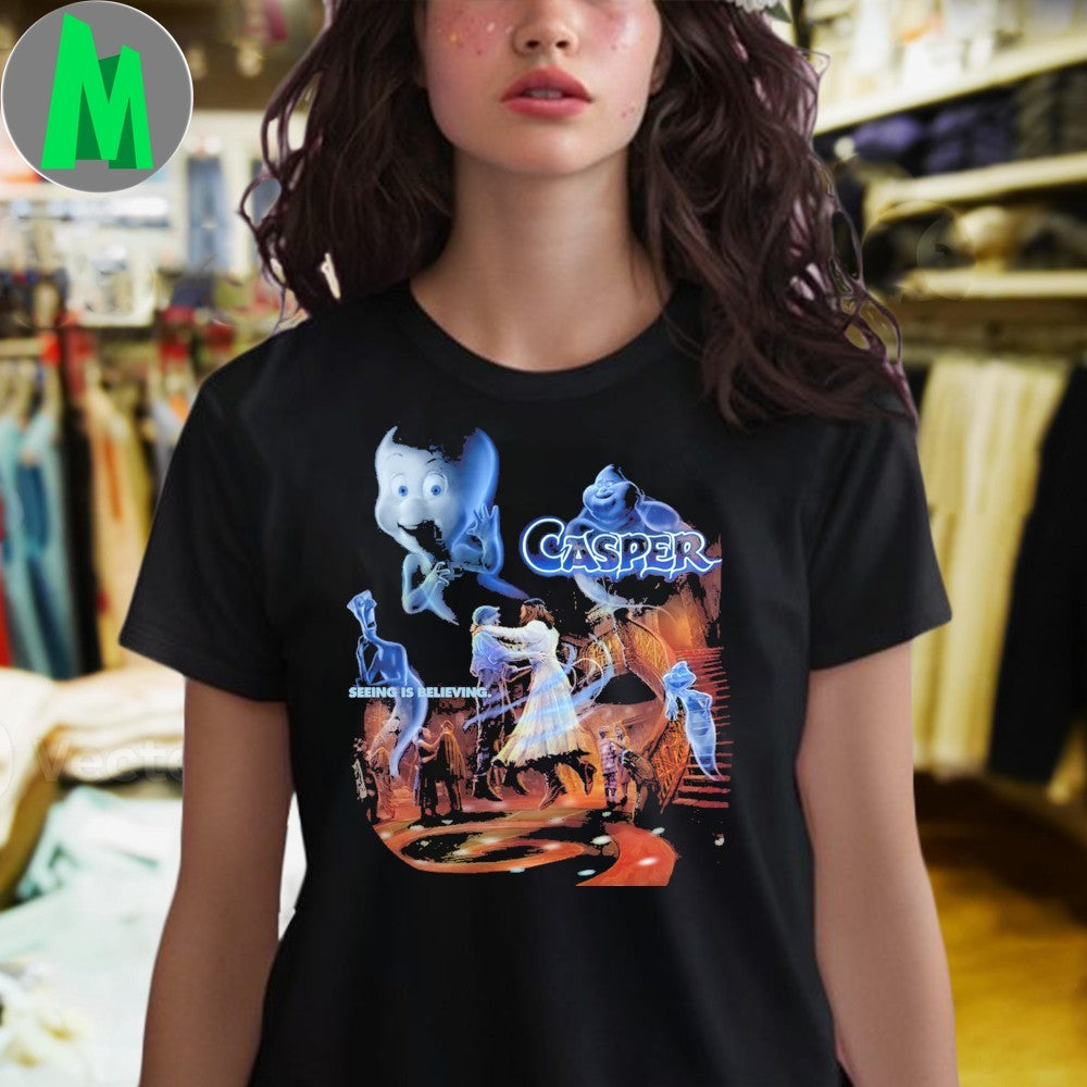 casper The Friendly Ghost 1995 Movie Seeing Is Believing T-Shirt Kids Film Tee