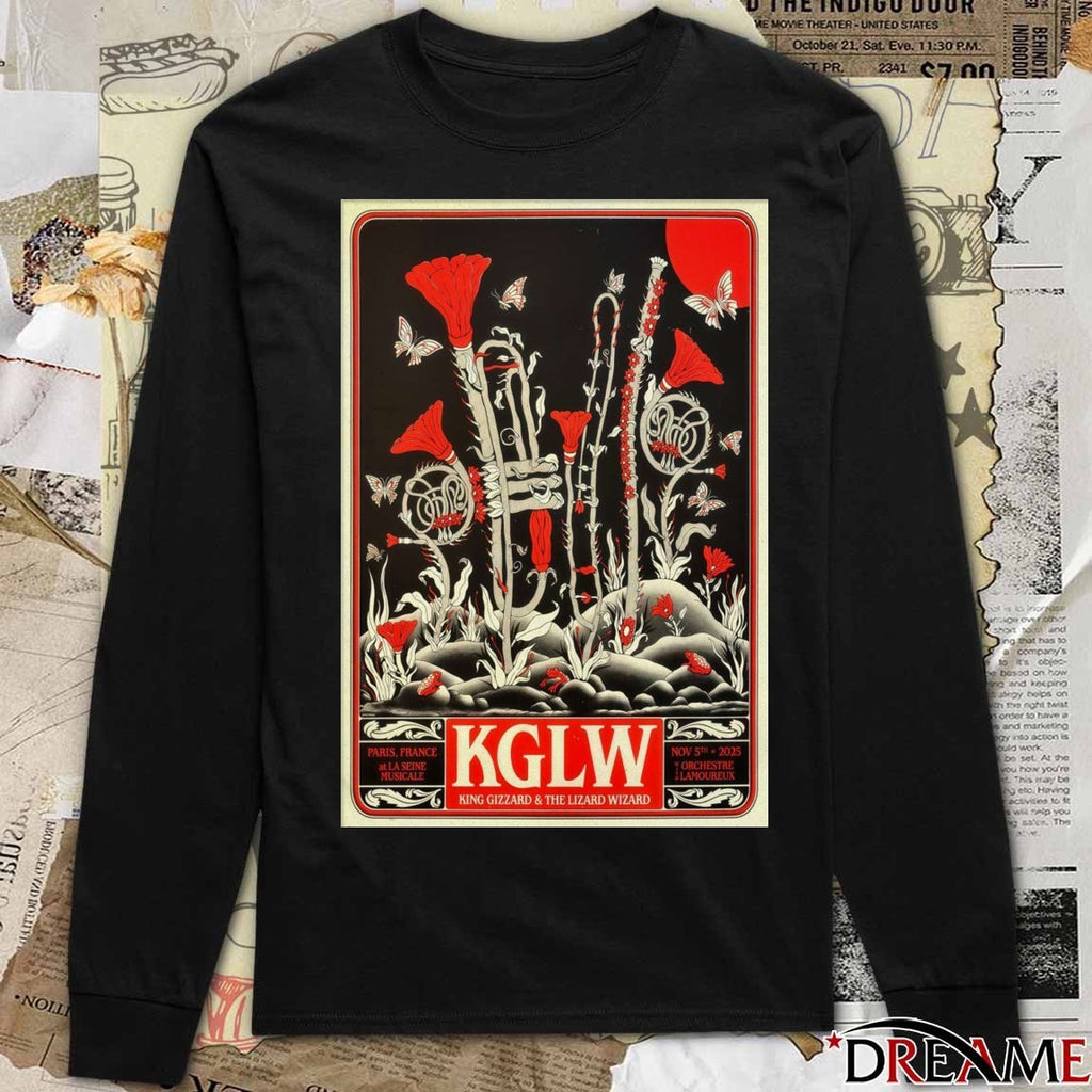 Offiicial Poster King Gizzard And The Lizard Wizard November 5 2025 Paris France At La Seine Musicale t-shirt