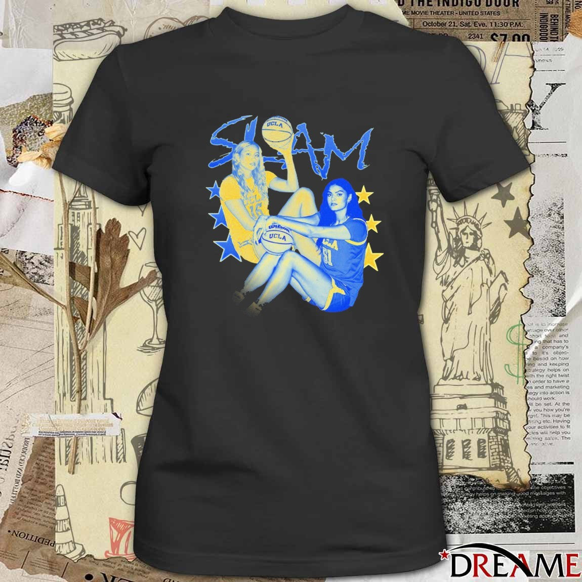 Offiicial SLAM Sienna Betts and Lauren Betts Remix Cover UCLA Bruins t-shirt