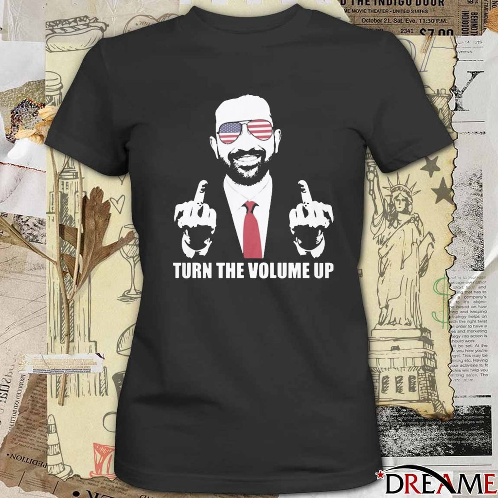 Offiicial Zohran Mamdani Turn The Volume Up NYC Portrait t-shirt