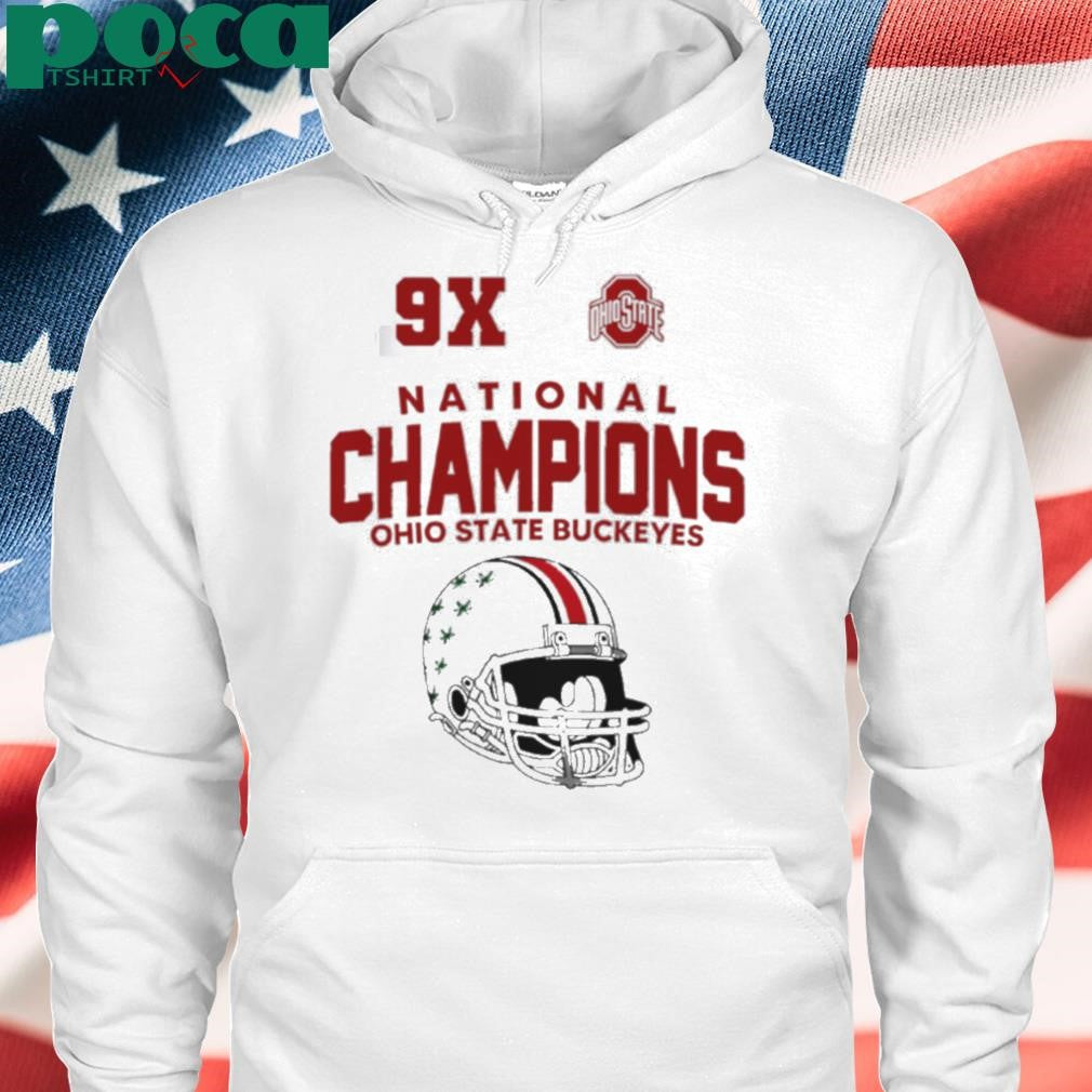 Ohio State 9x National Champions helmet shirt
