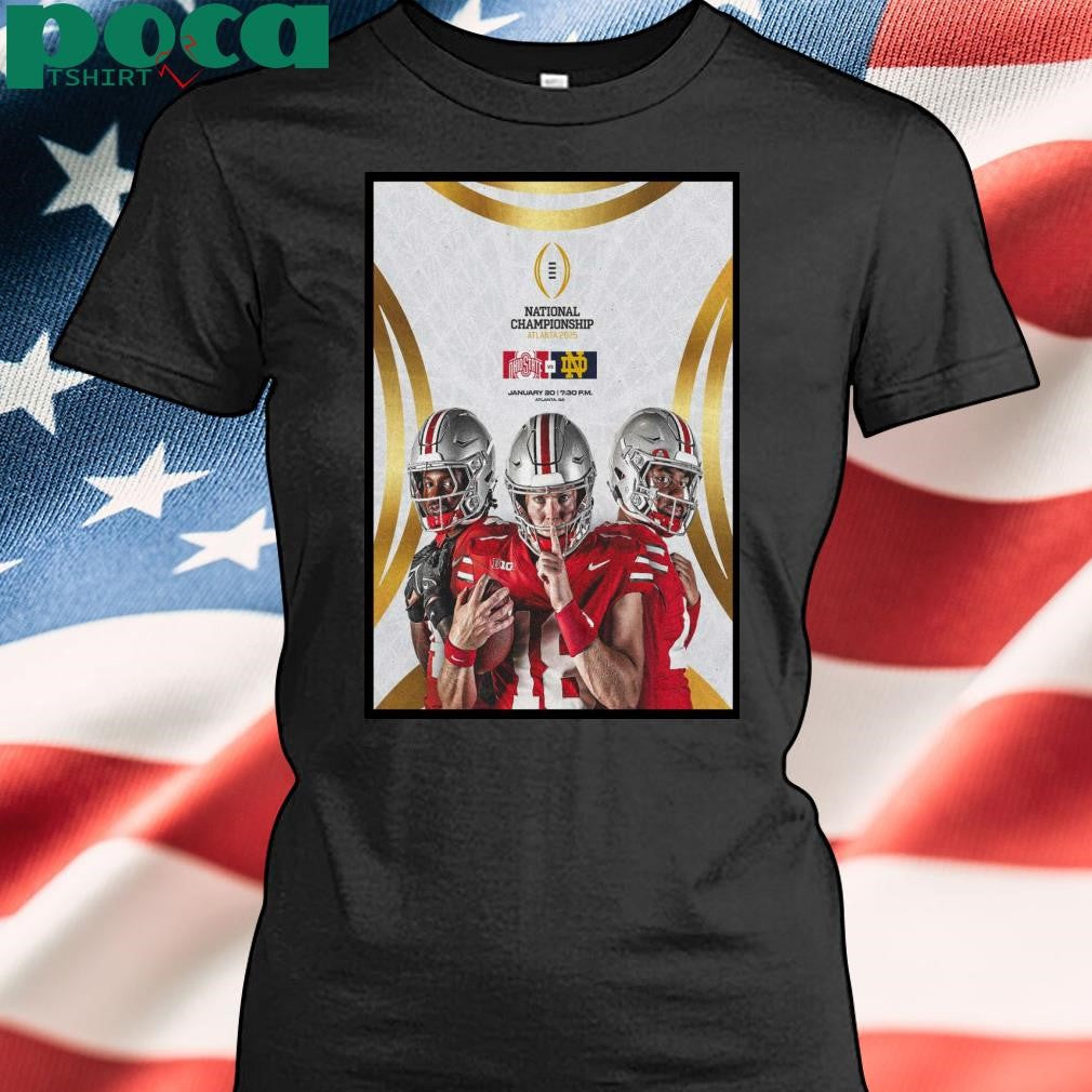Ohio State Athletics Poster Atlanta, GA Jan 20, 2025 National Championship T-Shirt