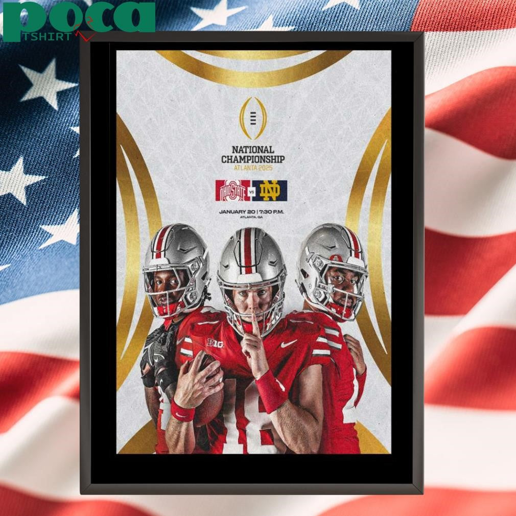 Ohio State Athletics Poster Atlanta, GA Jan 20, 2025 National Championship T-Shirt